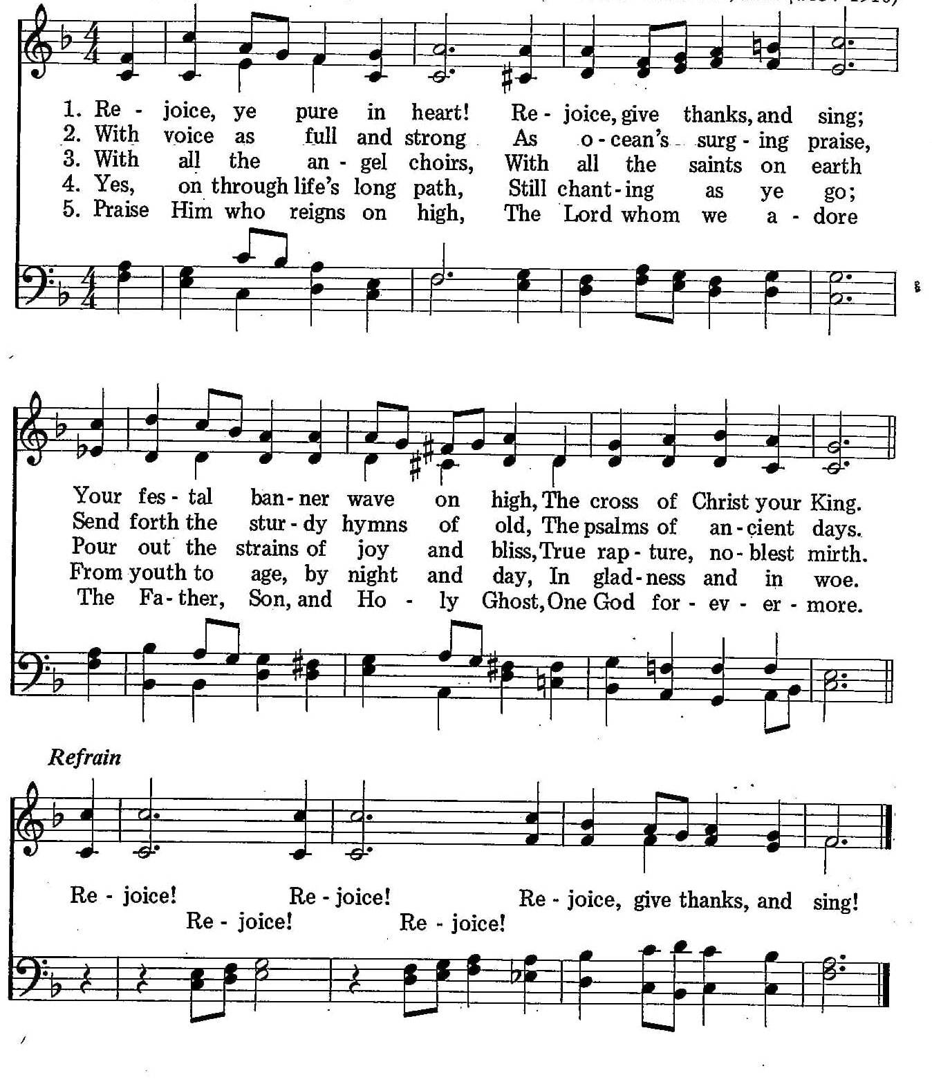 027 – Rejoice Ye Pure in Heart! sheet music